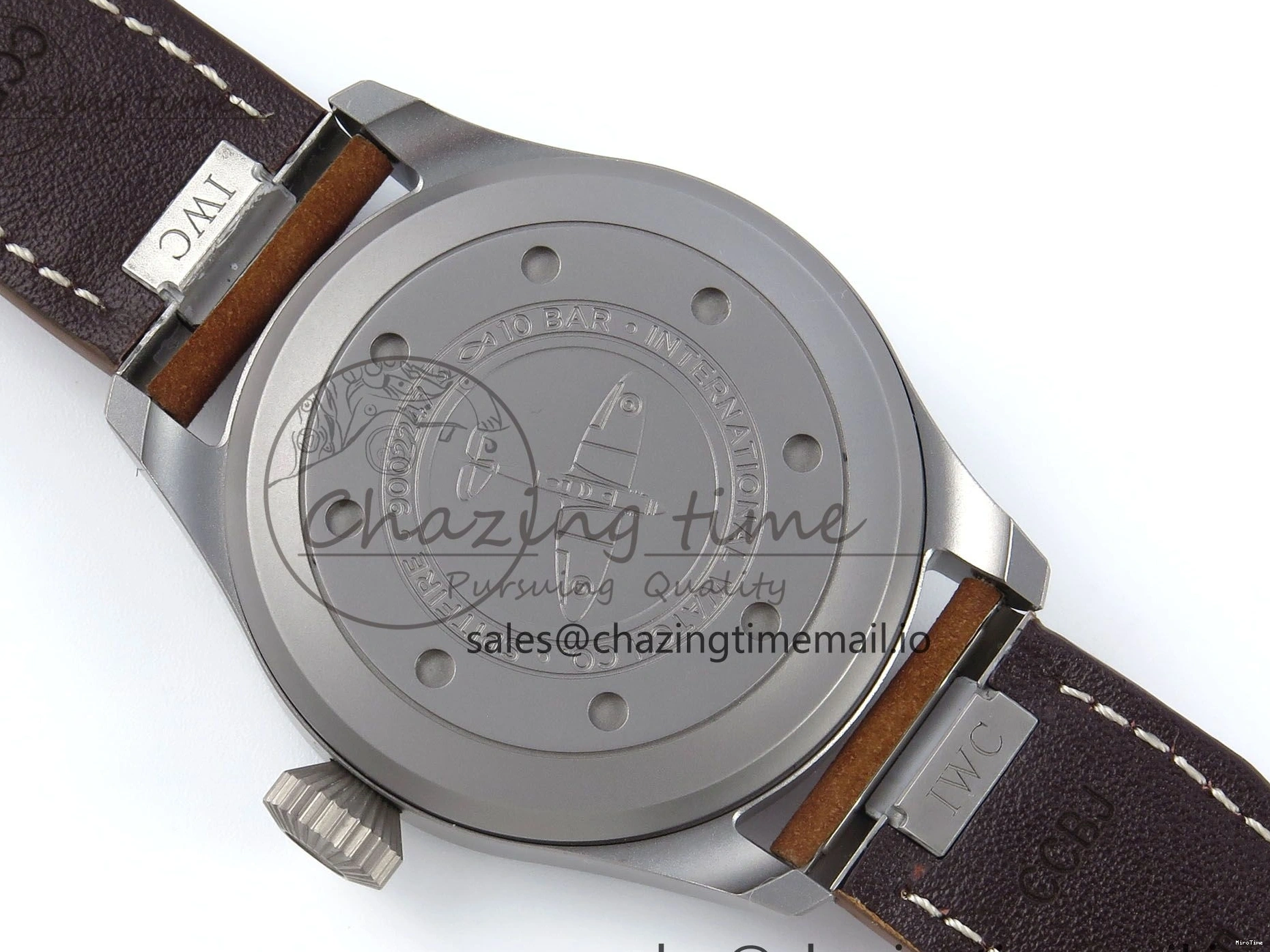 MIROTIME 0225 Big Pilot IW329701 M+F 1:1 Best Edition Black Dial on Brown Leather Strap MY RelaxedFit 7005
